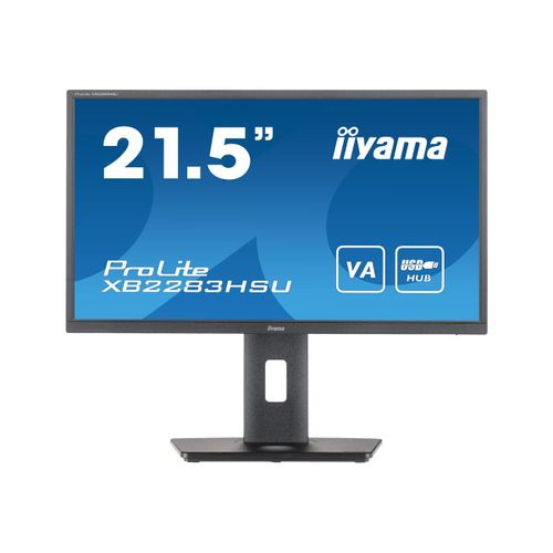 iiyama ProLite XB2283HSU-B1 - Écran LED - 21.5" - 1920 x 1080 Full HD (1080p) @ 75 Hz - VA - 250 cd/m² - 3000:1 - 1 ms - HDMI, DisplayPort - haut-parleurs - noir, mat
