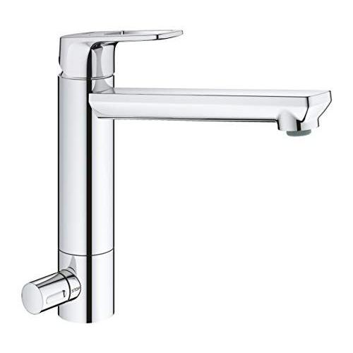 Grohe GROHE BauLoop 31713000 Mitigeur de cuisine pour évier de cuisine avec système de verrouillage intégré, bec moyen Chrome