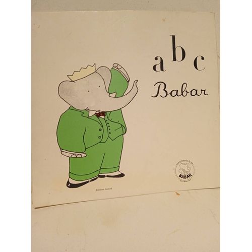 Poster Abécédaire Babar Éditions Jannink , Laurent De Brunhoff 1988