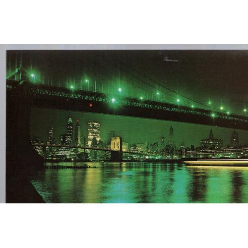 Carte Postale De New York City (Etats-Unis) Manhattan Et Le Pont De Brooklyn