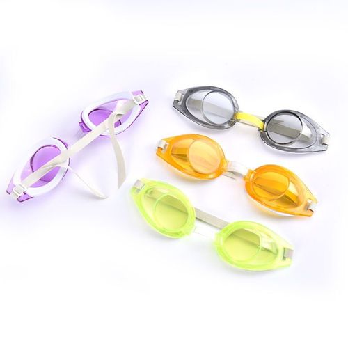 Lunettes De Natation Colorées Réglables Pour Enfants, En Silicone, Étanche, Anti-Brouillard, Bouclier Uv, Lunettes