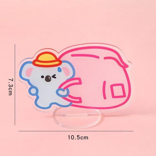 Mini Tableau De Notes En Acrylique, Imprimé Ours Lapin Kawaii, Pour Filles, Papeterie De Calendrier Quotidien Portable