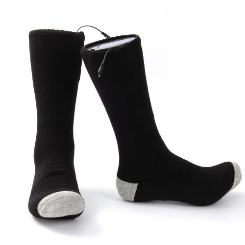 Chaussettes Chauffantes Élastiques D'hiver, Respirantes Et Rechargeables, Anti-Froid, Pour L'extérieur, Bas Thermiques De Ski, Avec Power Bank