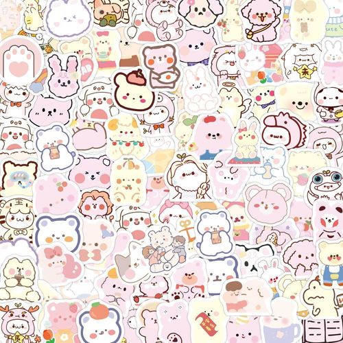50 Sortes D'autocollants Ours Coréen Kawaii, Étiquette Étanche Pour Bagage, Carnet, Skateboard, Tasse D'eau