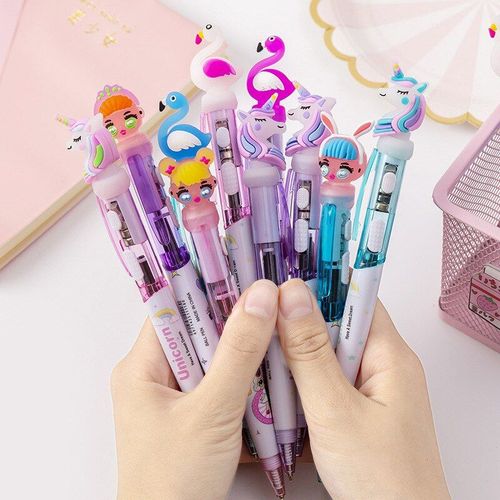 Stylos À Bille Licorne Flamant Rose, 36 Pièces/Lot, Stylo À Bille Créatif, Mignon, Léger, Signature, Papeterie Cadeau, Fournitures Scolaires Et De Bureau