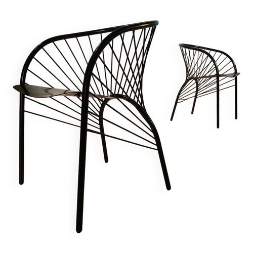 Paire De Chaises Lizie Design Regis Protiere 1980 Noir