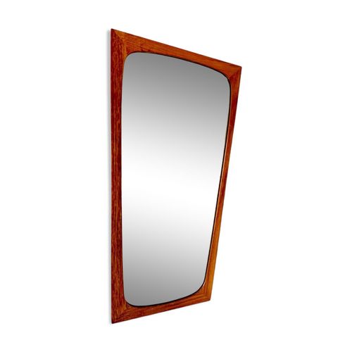 Miroir scandinave vintage glace biseaute bois