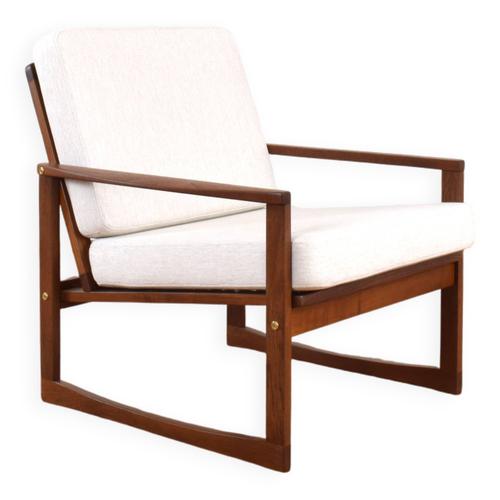 Fauteuil En Teck Danois Du Milieu Du Sicle Annes 1960 Beige