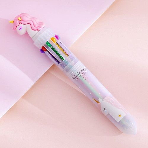 Lot De 36 Stylos À Bille Licorne Kawaii, 10 Couleurs, Mignon, À Pression, Fournitures D'écriture Scolaires Et De Bureau, Papeterie Cadeau