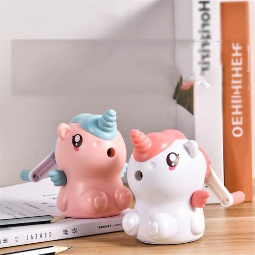 Taille-Crayon Licorne Créatif, Coupeur Mécanique À Main Mignon, Couteau, Papeterie Fournitures Scolaires Cadeaux 4 Pièces/Lot