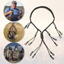 Corde De Leurre Pour La Chasse, Cordon Pour Appel De Canard, 12 Anneaux Réglables, Sifflet Tressé, Collier D'oiseau, Écharpe, Fournitures De Chasse, Nouveau