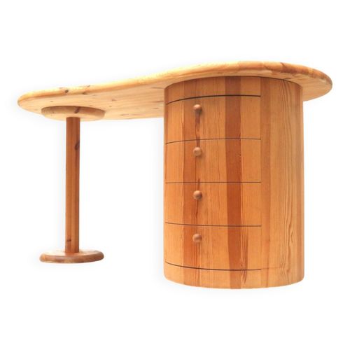 Bureau Design En Forme De Rein Par Cf Christensen Silkeborg Danemark 1970 Bois