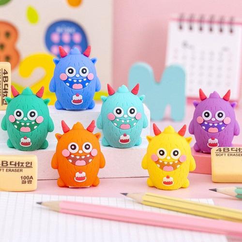 Taille-Crayon Créatif En Forme De Hibou, 1 Pièce, Dessin Animé, Fournitures De Bureau, Cadeau, Accessoires Scolaires Kawaii Avec Gomme