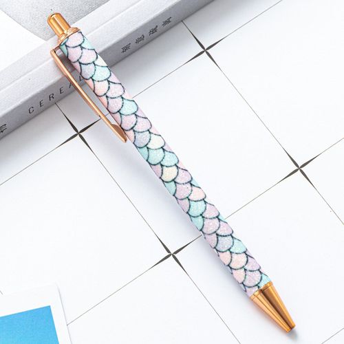 Stylo À Bille En Métal, 1 Pièce, Motifs De Poisson, Luxueux, Mignon, Papeterie De Mariage, Fournitures Scolaires Et De Bureau, Stylos De Haute Qualité