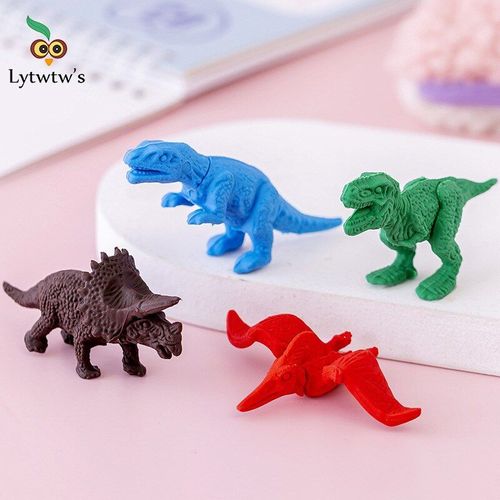 Gommes À Crayon Adorables En Forme De Dinosaure, 1 Pièce, Fournitures De Papeterie Scolaires Et De Bureau, Nouveauté Pour Enfants