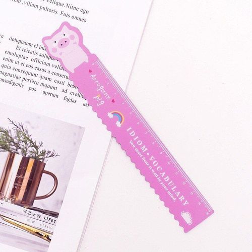 Règle Droite En Plastique Pliée, 15cm, Mignon Cochon Licorne Kawaii, Dessin Mesure, Outil Cadeau, Papeterie Fournitures Scolaires Et De Bureau