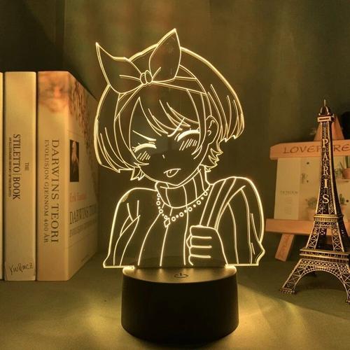 Lampe En 3d, Anime Location A Friend, Sarashina Ruka, Veilleuse Pour Chambre D'enfants, Décoration De Chambre À Coucher, Cadeau D'anniversaire, Manga Kanojo