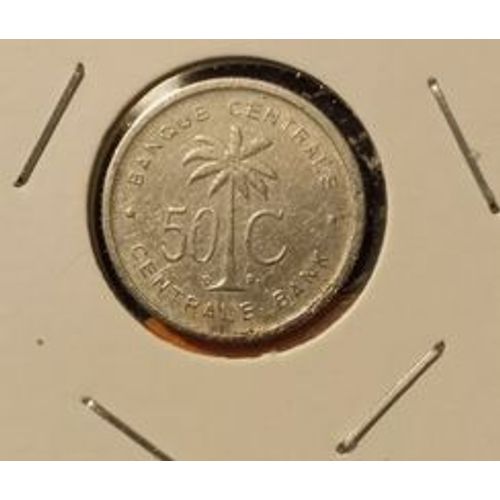 Monnaie 50 Centimes Congo Belge Rwanda Urundi 1954