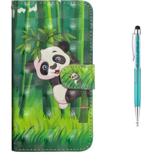 Coque Sony Xperia Xa1 Ultra, Mode Cratif Effet 3d Modèle Dsign Tui De Protection Housse En Pu Cuir Avec Tpu Silicone Souple Portefeuille Phone Case Pour Sony Xperia Xa1 Ultra (Panda)