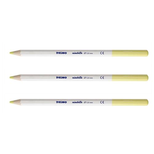 Primo Lot De 3 Crayons De Couleur Laqué Qualité Supérieure Minabella Mine 3,8mm Jaune Indien