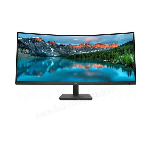 HP M34d - Écran LED - incurvé - 34" - 3440 x 1440 WQHD @ 100 Hz - VA - 250 cd/m² - 3500:1 - 5 ms - HDMI, DisplayPort, USB-C - haut-parleurs - noir de jais