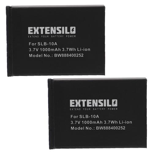 EXTENSILO 2x Batterie compatible avec Samsung SL620, SL820, TL9, WB150, WB150F, WB151, SL720 appareil photo, reflex numérique (1000mAh, 3,7V, Li-ion)