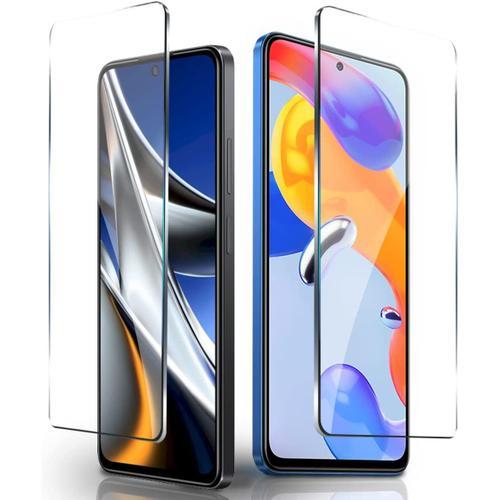 Verre Trempé Pour Xiaomi Redmi Note 11 Pro 4g 5g Xiaomi Poco X4 Pro 5g Protection Écran.Contenir 2 Pièces Protection Protecteur Antirayures Sans Bulles D'air