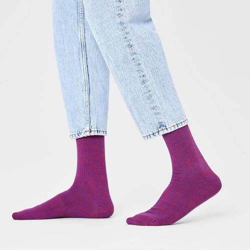 Happy Socks Im Solid Thin Crew Soc Colour Rouge