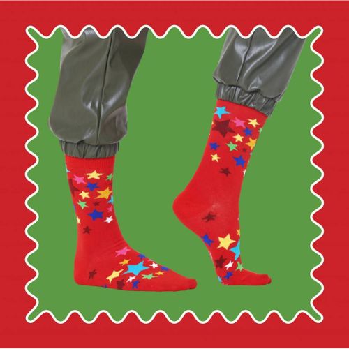 Happy Socks Stars Colour Rouge