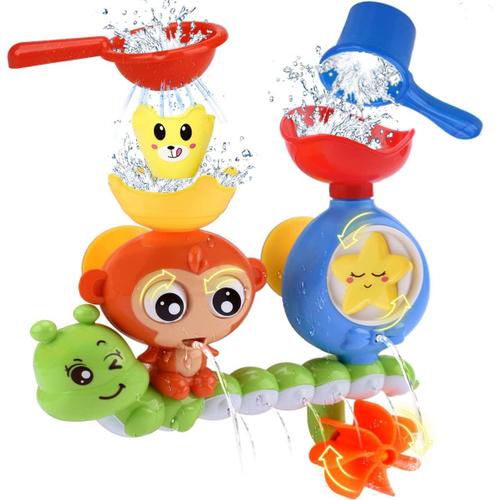 Jouets De Bain Pour Tout-Petits Enfants Bébés 1 2 3 Ans Garçons Filles Jouet De Baignoire Avec 1 Tasses De Jouet Fortes Ventouses Idées Boîte De Couleur