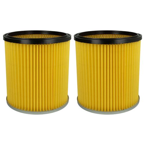 vhbw Lot de 2x filtres à cartouche compatible avec Kärcher K 2001 (1.819-121.0), K 2201 (1.085-131.0 aspirateur - Filtre plissé, papier