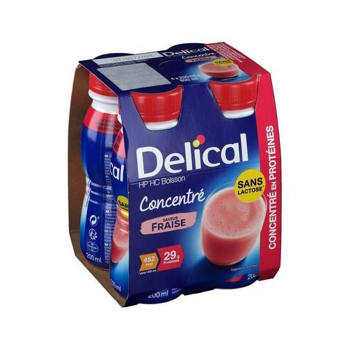 Délical Boisson Concentré Fraise 4x200ml 