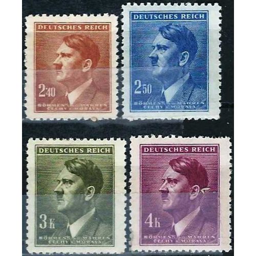 Tchécoslovaquie, Occupation Allemande, Bohème Et Moravie 1942, Très Beaux Timbres Neufs** Luxe Yvert 88 89 90 91, Portrait Chancelier Hitler. -