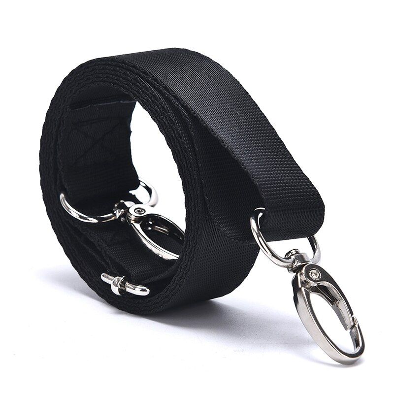 Ceinture de sac à bandoulière en Nylon noir réglable, sangle de remplacement pour appareil photo d'ordinateur portable 120x2,5 cm, 1 pièce