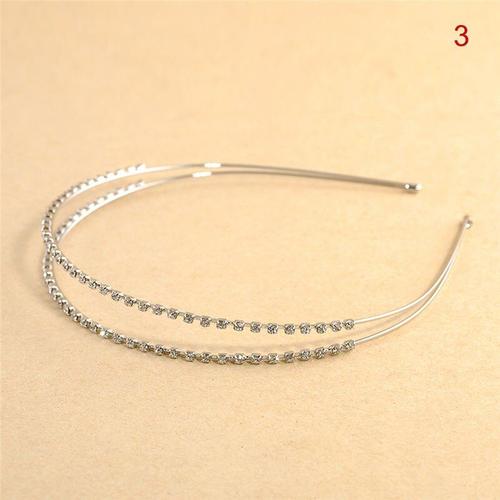 1pc Femmes Fille Dame Mode Brillance Métal Cristal Bandeau Tête Pièce Cheveux Bande Bijoux Taille: Approx.12cm