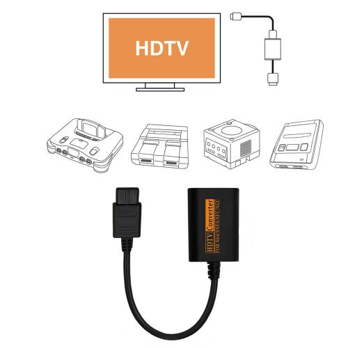 Adaptateur Av Compatible Hdmi Pour Console De Jeu Vidéo Nintendo 64, 720p, Super Famicom Nes, Avec Câble, Accessoires De Jeu