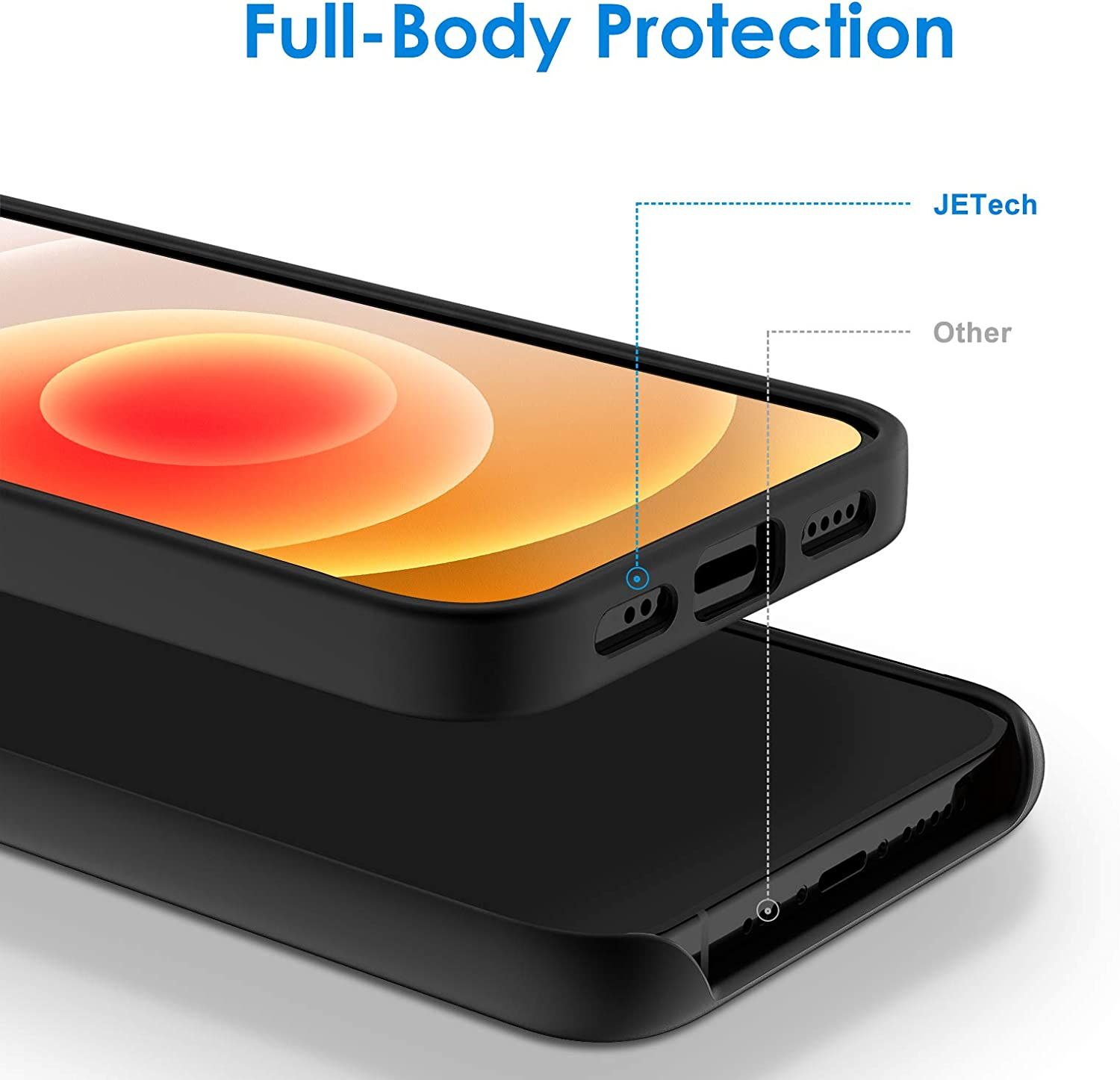 Jetech Coque En Silicone Pour Iphone 12/12 Pro 6,1 Pouces, ... - 10