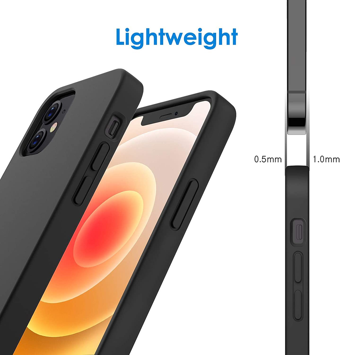 Jetech Coque En Silicone Pour Iphone 12/12 Pro 6,1 Pouces, ... - 5
