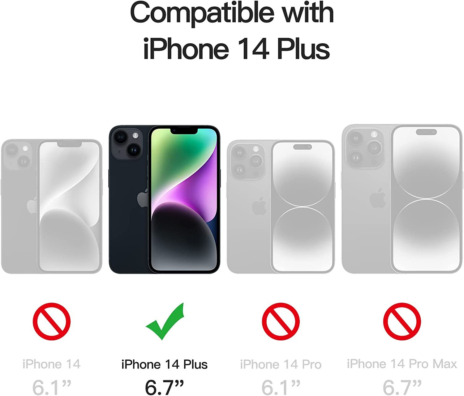 Jetech Coque Silicone Pour Iphone 14 Plus 6,7 Pouces, Protec... - 2