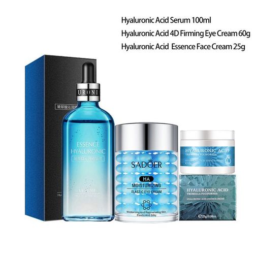 Ensemble De Soins De La Peau 1 - Ensemble De Soins Pour La Peau À L'acide Hyaluronique, Sérum Pour Le Visage, Crème Hydratante Pour Le Visage, Anti-Cernes, Raffermissant 4d, Produits Pour Les Yeux 
