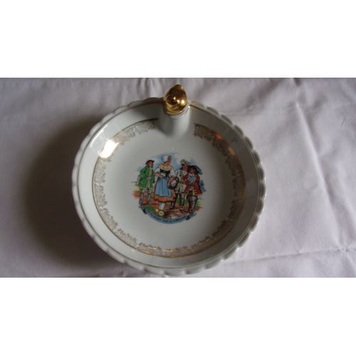 "Assiette Chauffante Vintage En Porcelaine"