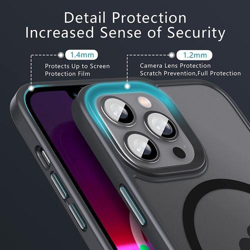 OWM Coque en silicone pour iPhone 13 Pro Max [dos matelassé] Bords dorés  antichocs de luxe pour filles et femmes [protection d'objectif d'appareil