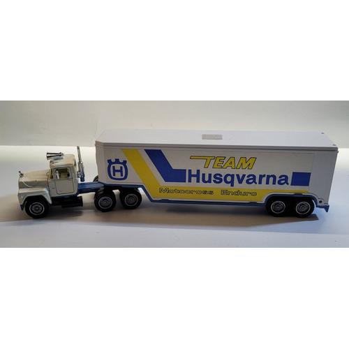 Solido Made In France 1/64 "Mack R600 - Semi Remorque Husqvarna" Ref. 3580/ 0985-Solido