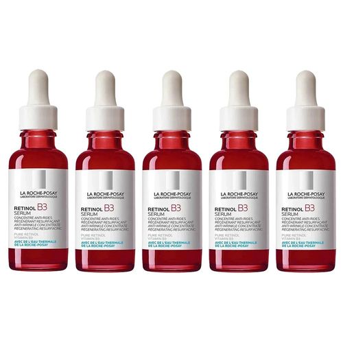 5pcs Rétinol B3 - Produits De Soins De La Peau La Roche Posay, Effaclar, Niacinamide 10, Rétinol V1./ Vitaminc10, Hyalu B5, Sérum 30ml, Vieillissement, Acné, Soins De La Peau