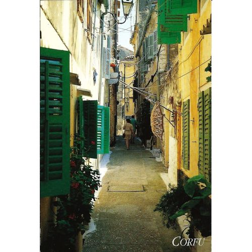 Grèce, Belle Carte Neuve, Ile De Corfou, Une Ruelle.