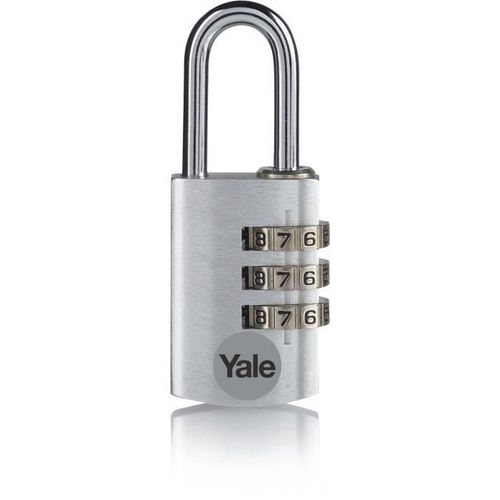 YALE -YE3CB/20/121/1/GO - Cadenas aluminium - combinaison 20 mm - anse acier - Or - code 3 chiffres - Pour casier - boîte outils
