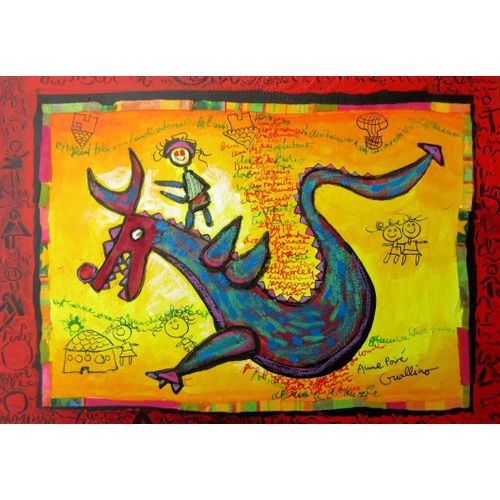 Anne Poiré & Patrick Guallino - Dragon Talisman - Puzzle 12 Pièces