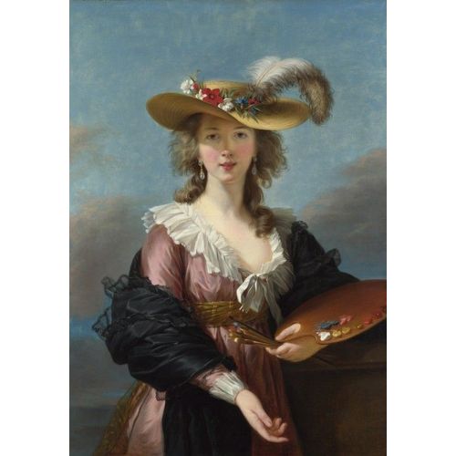 Elisabeth Vigée-Lebrun : Autoportrait Au Chapeau De Paille, 1782 - Puzzle 12 Pièces