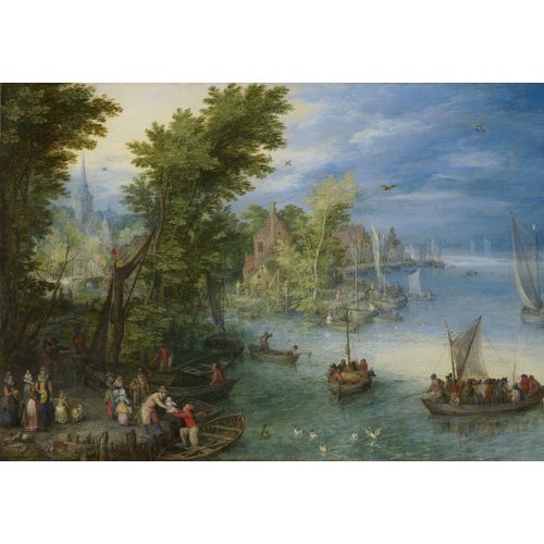 Jan Brueghel - River Landscape, 1607 - Puzzle 12 Pièces