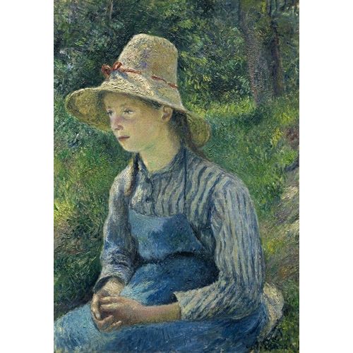 Camille Pissarro : Jeune Paysanne Avec Un Chapeau De Paille, 1881 - Puzzle 12 Pièces
